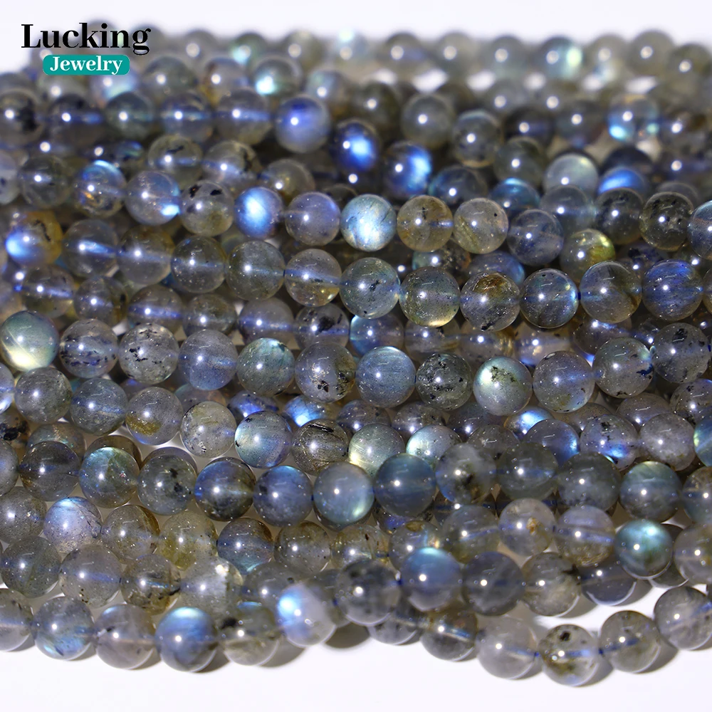 

A++ Natural Blue Labradorite Shinny Strand for Jewelry Making DIY Bracelet Necklace Or Lovers Gift