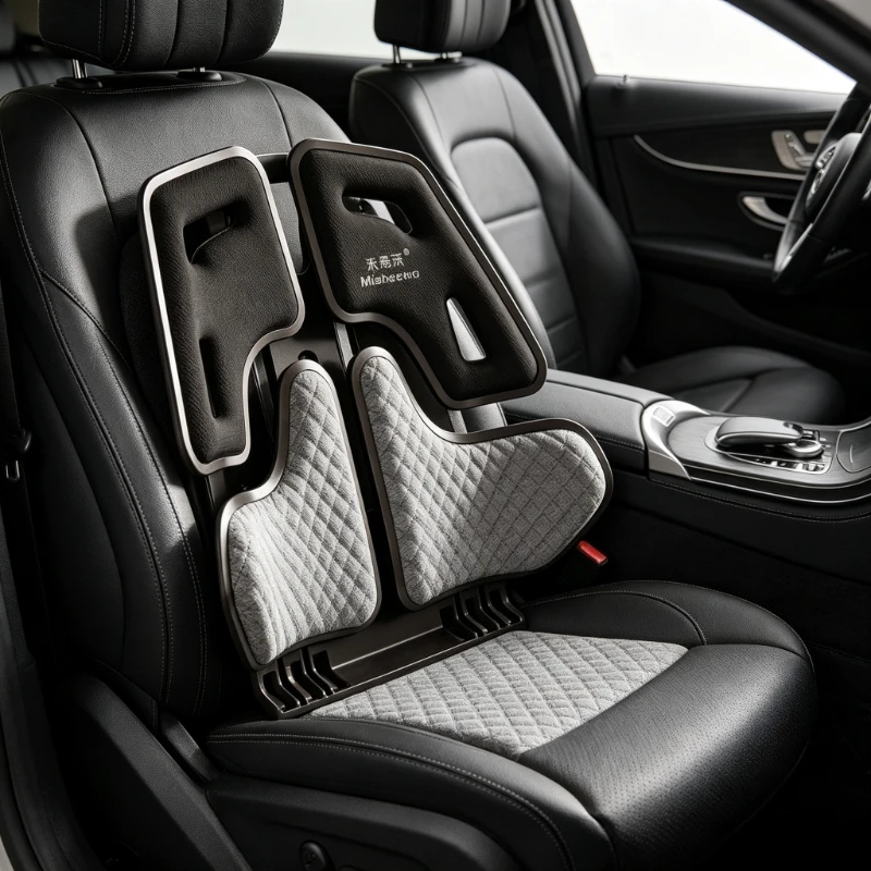 Adjustable Lumbar Support Cushion, Ergonomic Car Seat Backrest Pad for Office & Driving, Comfortable Posture Correction Aid