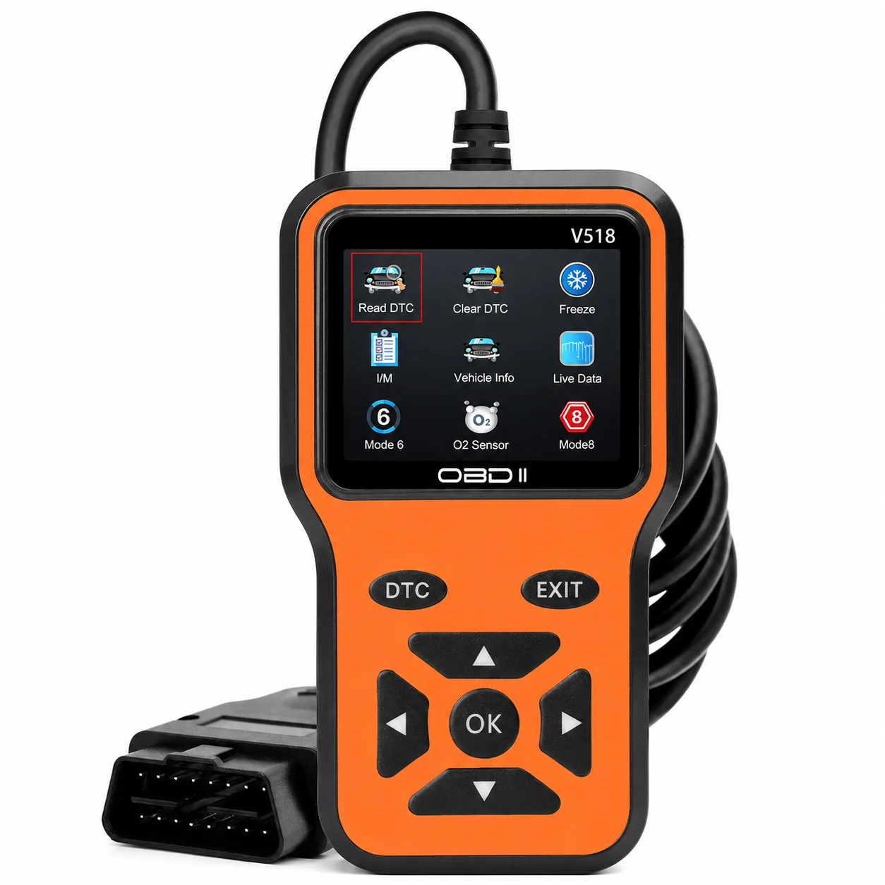 V518 OBD2 Scanner Car Diagnostic Tool Professional Engine Fault Code Reader Code Eraser Check Engine Light Reset Auto Scan Tool