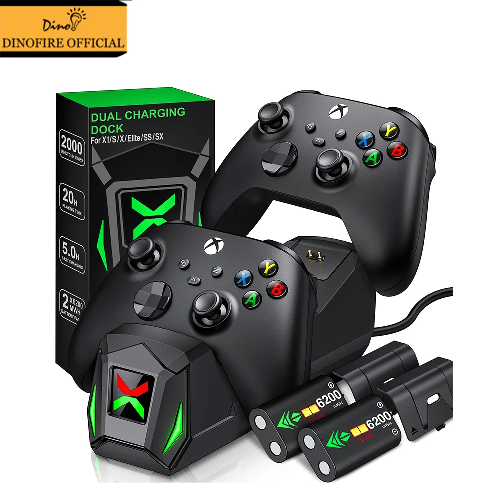 Controller Charger For Xbox Seires X/Xbox Seires S with 2Pcs Battery Fast Charging Dock Station For Xbox One/Xbox One X/S/ELite