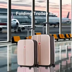 20 24 Inch Folding Trolley Case Universal Wheel Luggage Portable Storage Suitcase Boarding Box Wear-resistant Roller Luggage