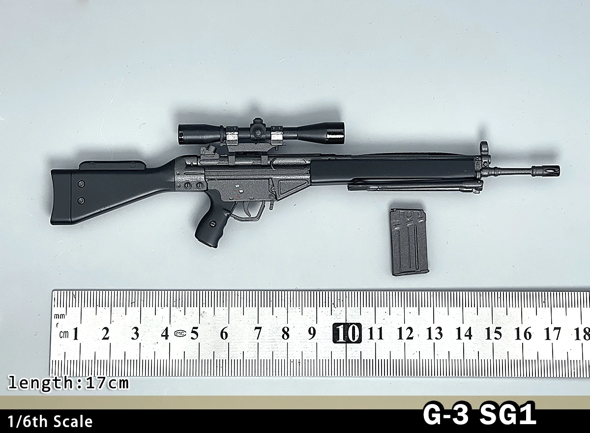 NEW 1/6 Scale G3 SG1 Sniper Rifle Germany Army 77025 For 12inch Action Figure Weapon Model Military Collection In Stock