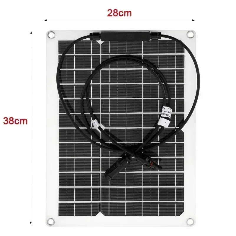 Solar Power System Kit, Battery Charger, 50W Solar Panel, 10-60A Charge Controller, Complete Power Generation, Home Grid Camp