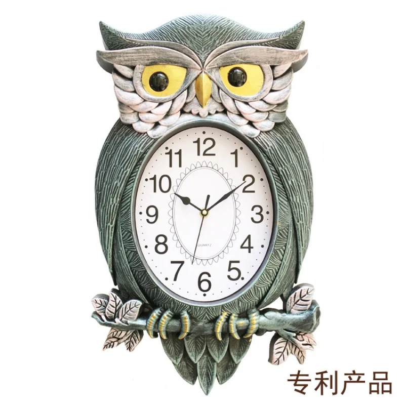 Cartoon Plastic Wall Clock Owl Children's Room Fun Cute Pet Animal Fashion Nordic New YadaNE-896