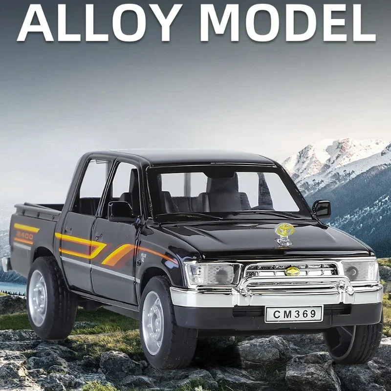 

Hilux Off Road Pickup, литая под давлением модель 1:32, коллекция миниатюрных звуков Voiture, свет, коллекция, подарок, детская игрушка в подарок