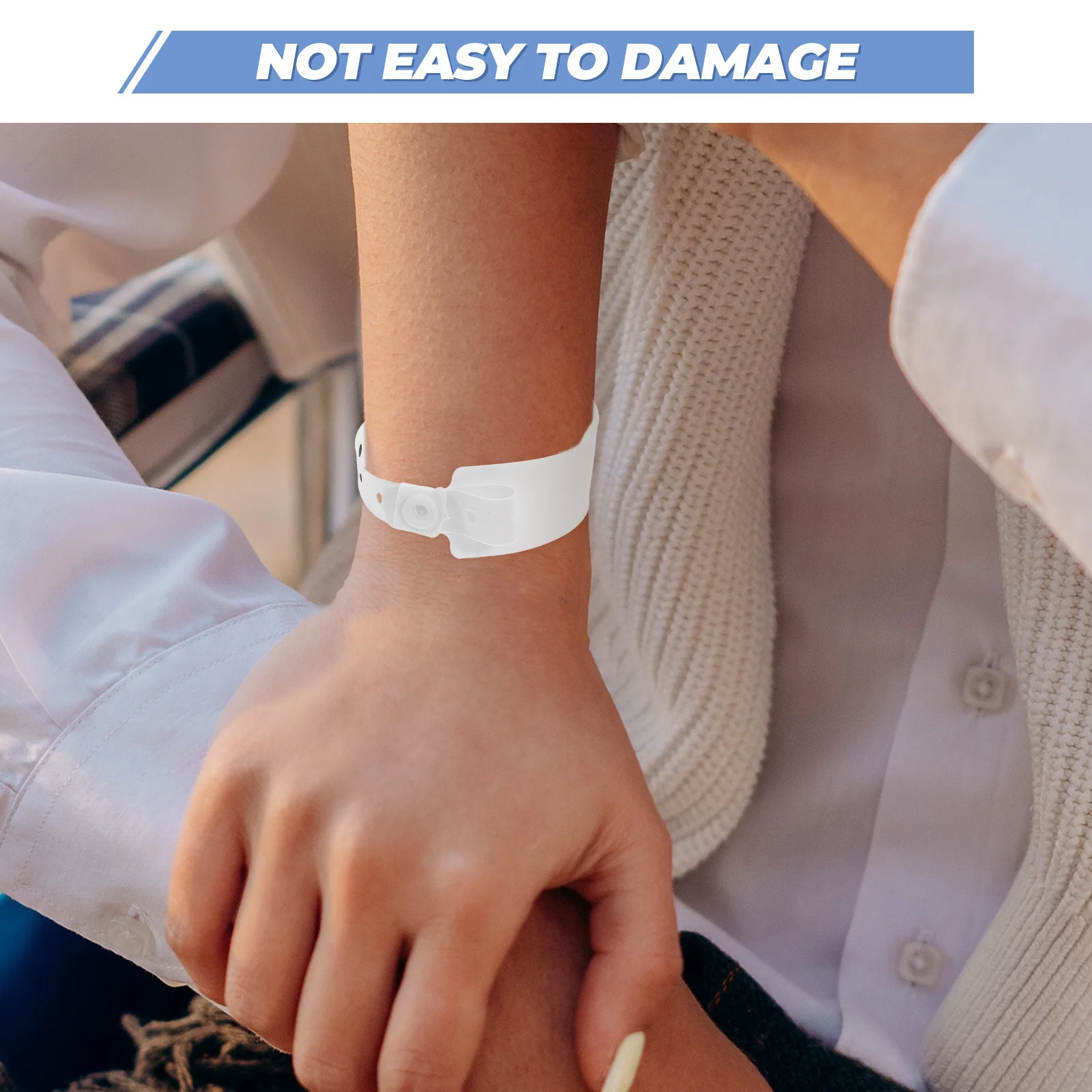 100Pcs Waterproof Wristband Disposable Medical Id Wristbands for Patient Identification Hospital Use Writable Information