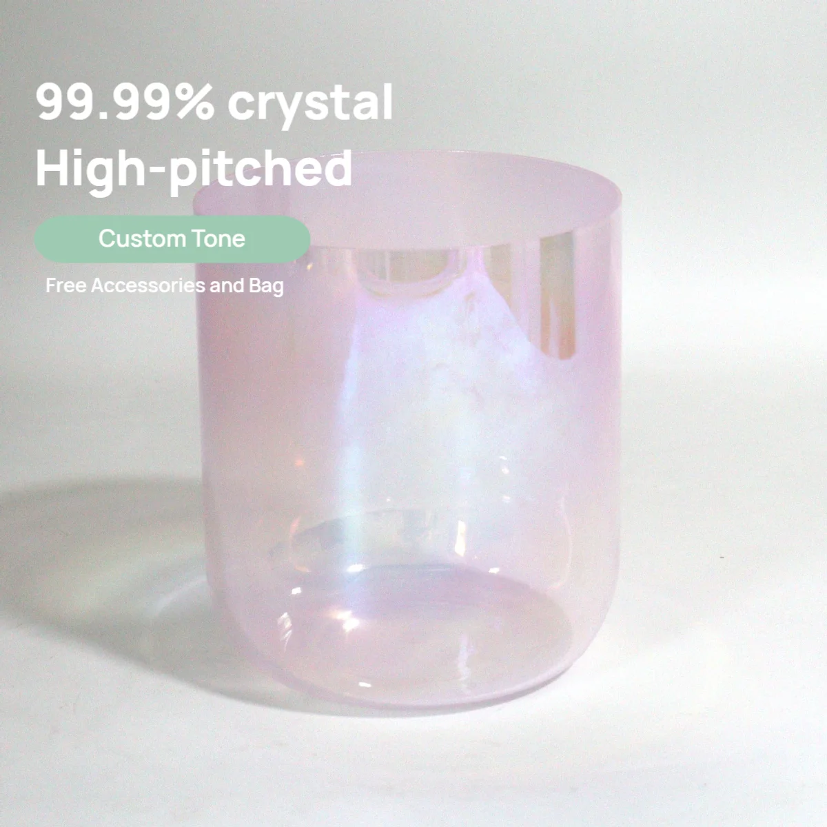 

Colorful Clear Crystal Singing Bowl Set for Meditation Yoga Sound Healing Chakras Diapason Percussion Instruments