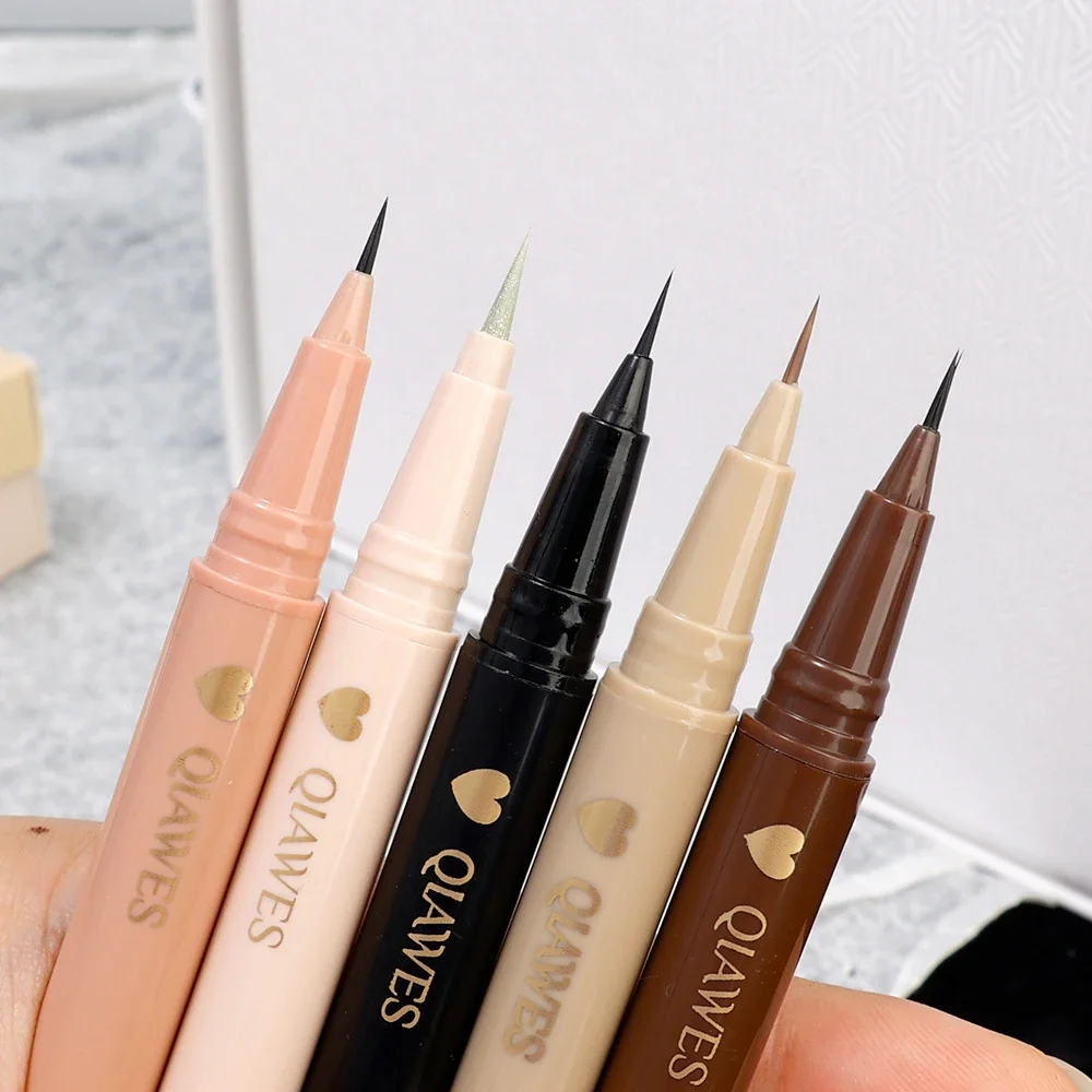 Ultra cienki płynny Eyeliner koreański makijaż dla kobiet wodoodporny szybkoschnący gładki Eyeliner długotrwały dolne rzęsy długopis kosmetyki