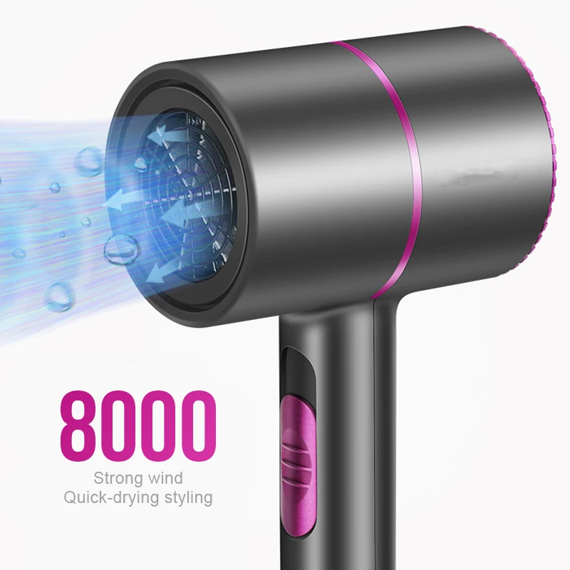 

2000W Negative Ion Hair Dryer Hair Styling Professional Blue Light Anion Blow Dryer 2 Speed 3 Heat Settings Hair Care Hairdryer