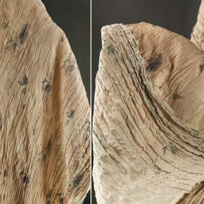 

Мягкие желтовато-коричневые листья, окрашенные из хлопка, мягкие, приятные для кожи рубашки, кардиганы, платья, одежда, дизайнерские ткани Alibaba Express