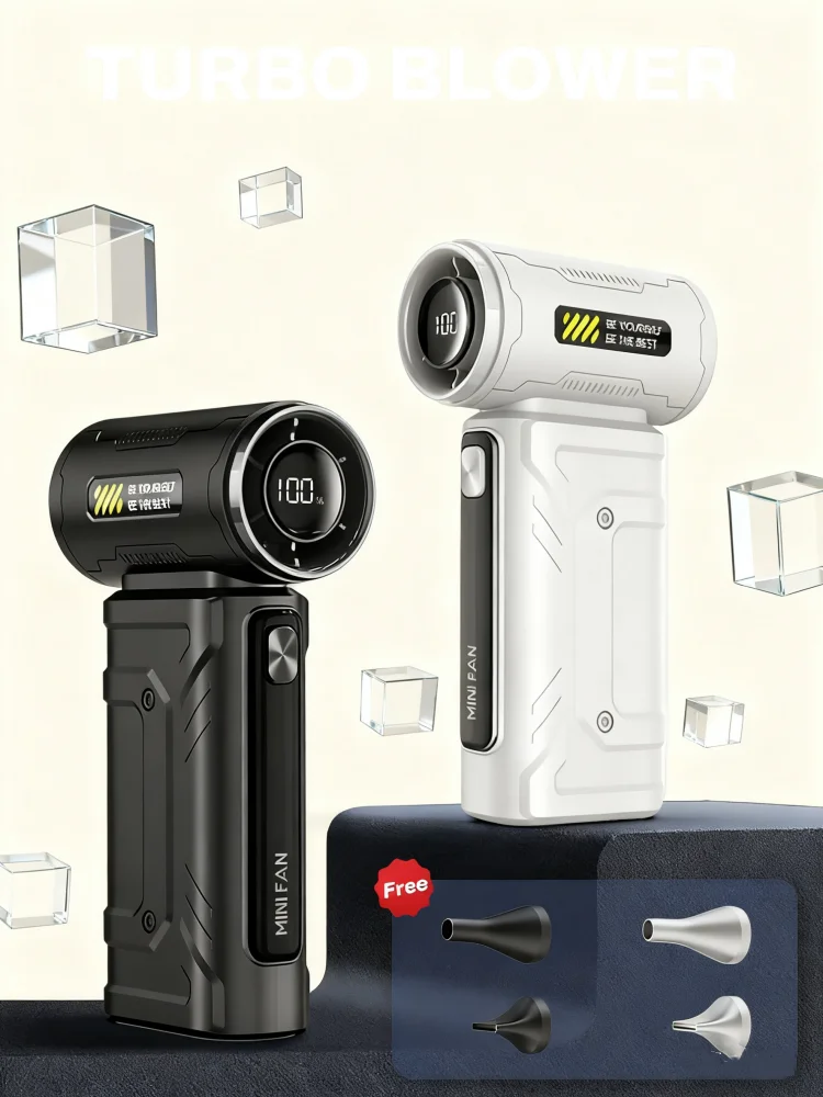 

Brushless Motor Turbo Jet Fan Powerful Air Blower 400000RPM Powerful Electric Portable Dust Cleaner Type-C Charging Violent Fan