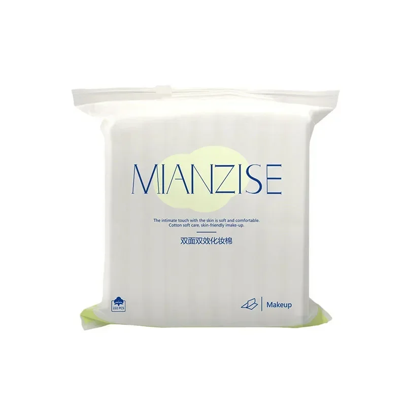 MIANZISE 222pcs Double-Sided Cotton Pads, Soft Lint-Free Makeup Remover Pads for Makeup Removal, Toner Application