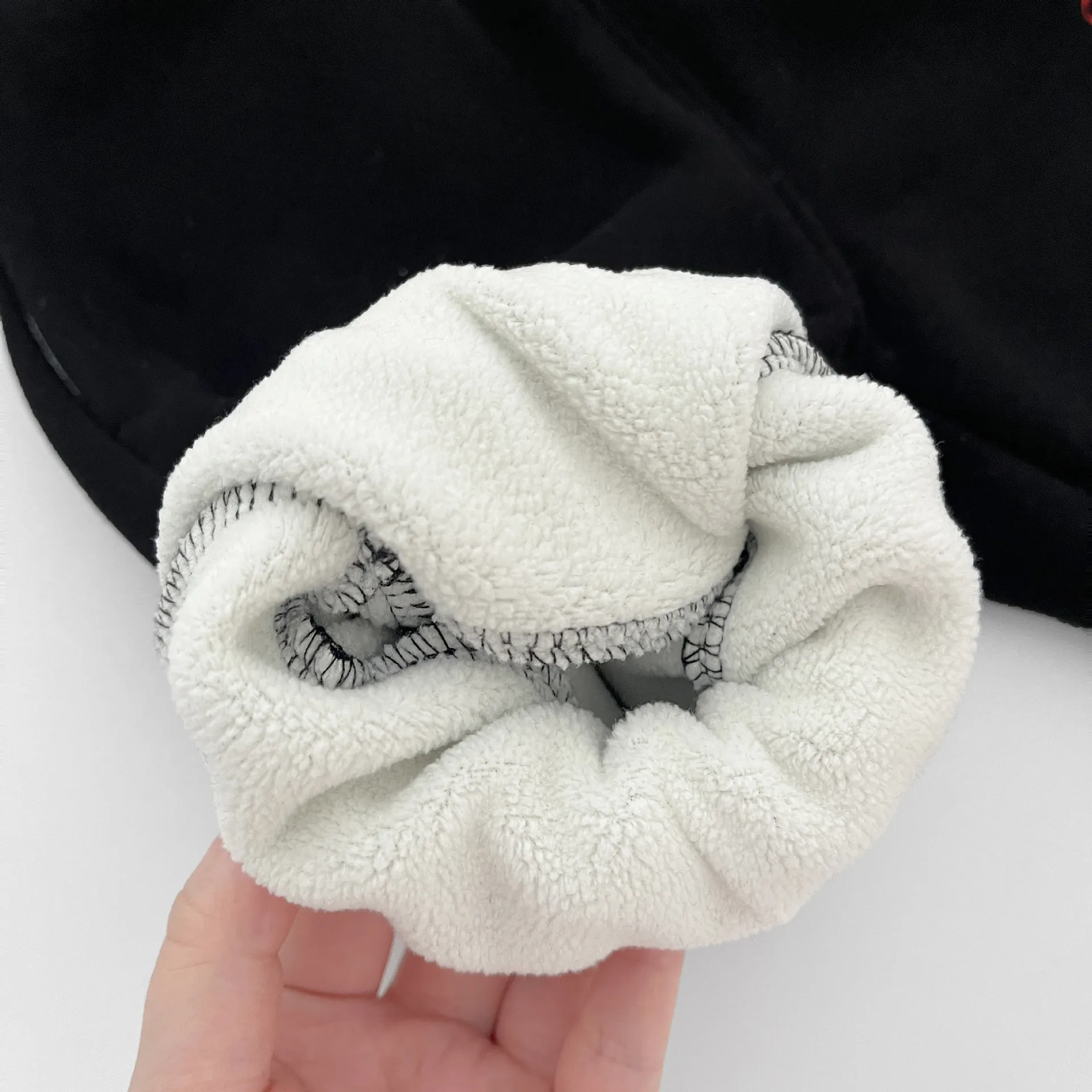 2025 شتاء جديد الطفل الصوف السراويل إلكتروني طباعة الفتيان سراويل تقليدية زائد المخملية سميكة الرضع فتاة بناطيل تدفئة طفل الملابس #4