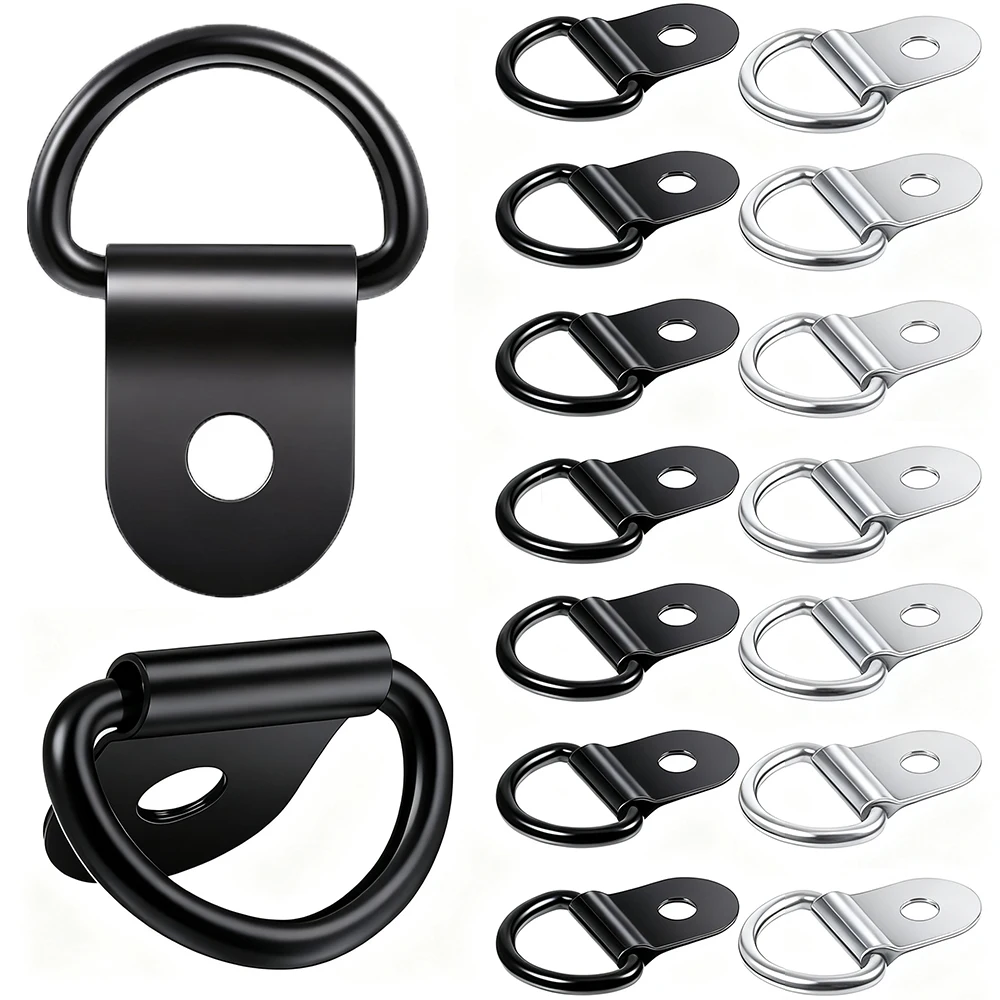 5-100 Uds 4,5-6,5mm forma D gancho de tracción anillo de anclaje de amarre anillo de amarre de carga de hierro para remolques de camiones accesorios de barcos RV