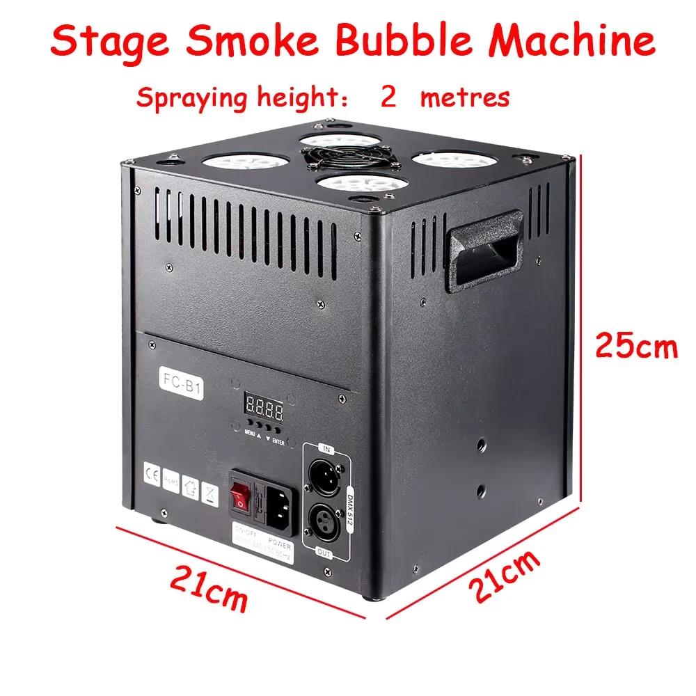 New Smoke Bubble Machine Stage Vertical LED Smoke Foam Machine DMX512 Remote Control  Lighting Effect for Disco DJ Wedding Bar 