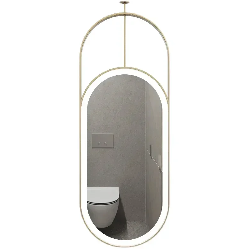 Home decoration Hollow Hanging  Mirror Ceiling Hanging Makeup Bathroom Mirror Light Wall Aesthetic  Salle De Bain