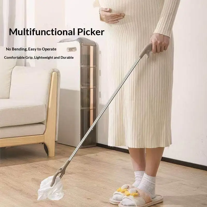 1Pcs Foldable 80/100cm Heavy Duty Garbage Grabber With Clamp Lightweight Ideal For Seniors & Outdoor Use