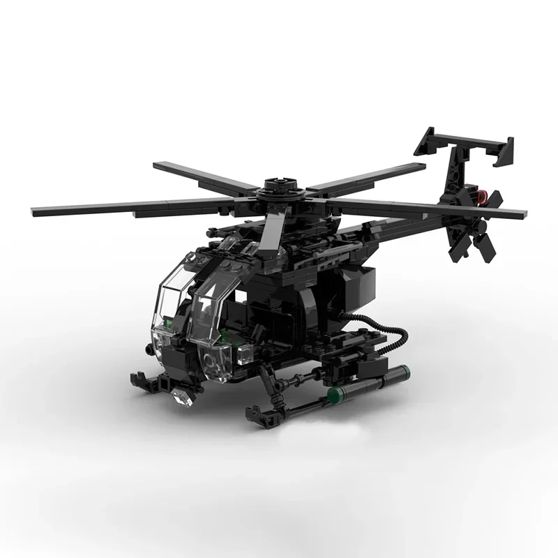 Militärserie Modell Moc BausteineAH6 - Little Bird Fighter Modell Technologie Ziegel DIY Montage Konstruktion Spielzeug Geschenke