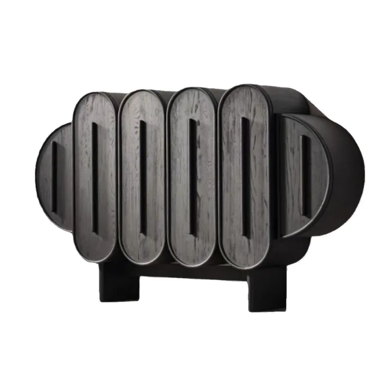 

cabinet Black oak entrance entrance decorative Wine cabinet Storage foyer cabinet Multifunctional storage