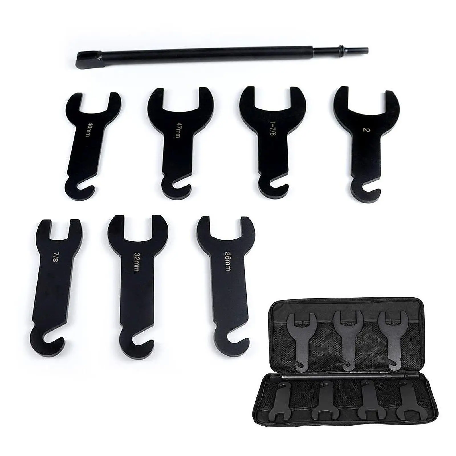 8x Pneumatic Fan Clutch Tool Set Auto Repair Spanner Kit Stable Portable Universal Air Hammer Fan Clutch Wrench for Van