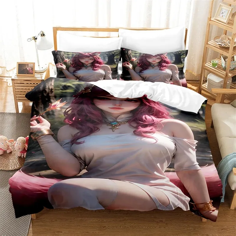 

Sexy 3D Beauty Bedding Set Bed Cover Set Lovers Bedding Kids Luxury King Size Comforter Bedding Sets Queen Duvet Cover Set