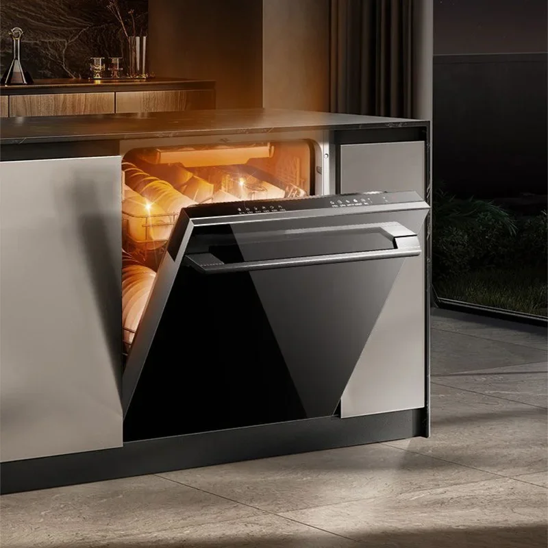 18-13 set di stoviglie Lavastoviglie per uso domestico Disinfezione e sterilizzazione ad alta temperatura Lavastoviglie incorporata 8 Prog di pulizia