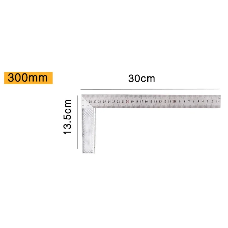 1pc L Shape Angle Square Ruler 250mm-600mm Construction Carpenter Ruler For Woodworking Carpenter Measuring Tool