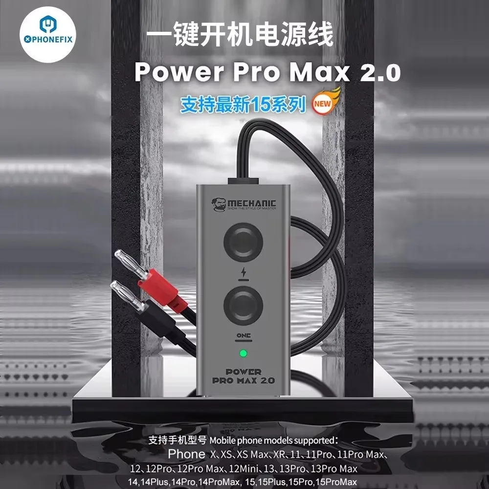 MECHANIC Power Pro Max 2.0 Power Supply Test Cable Type-C Input with 15 FPC Flex One-key Start Boot Line for iPhone X-15 Pro Max