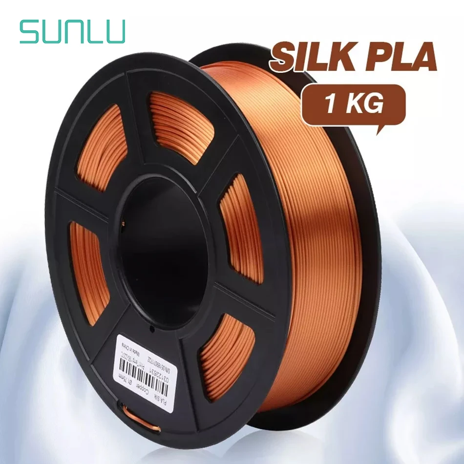 SUNLU SILK 3D Printing Filament 1.75MM +/-0.02MM 1KG Close To Silk Effect Smooth And Delicate More Tenacity Than PLA And PLAPLUS