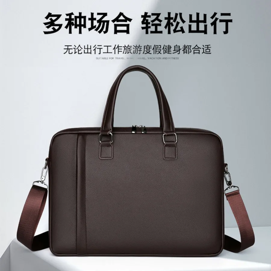 

【New style】- briefcase men's casual large-capacity business handbag high-quality men's bag computer briefcase diagonal straddle
