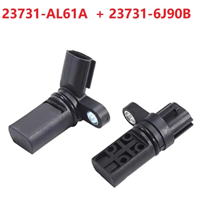 Camshaft Crankshaft Left & Right Position Sensors Black ABS For Infiniti Nissan 3.5L 4.0L V6 2003-2014 23731-6J90B 23731-AL61A