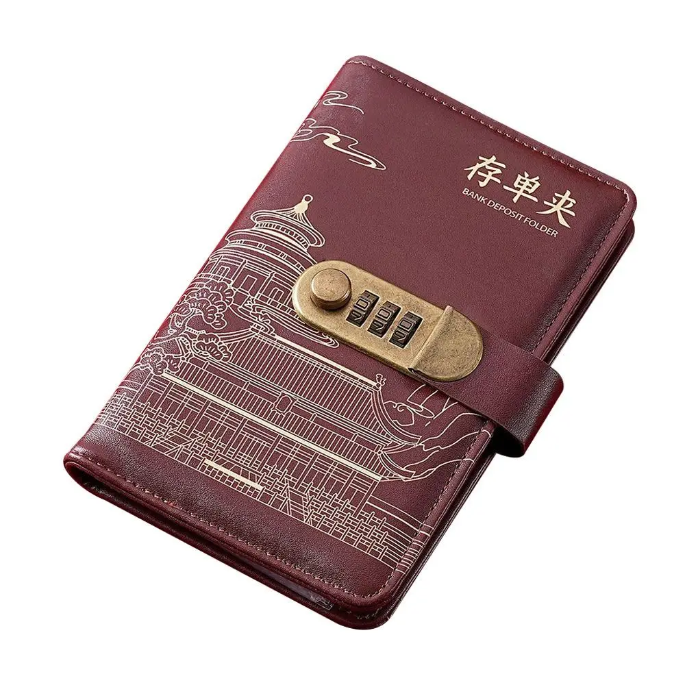 With Password Lock 100 Envelopes Money Saving Challenge Save Money Large Capacity Savings Binder Portable PU