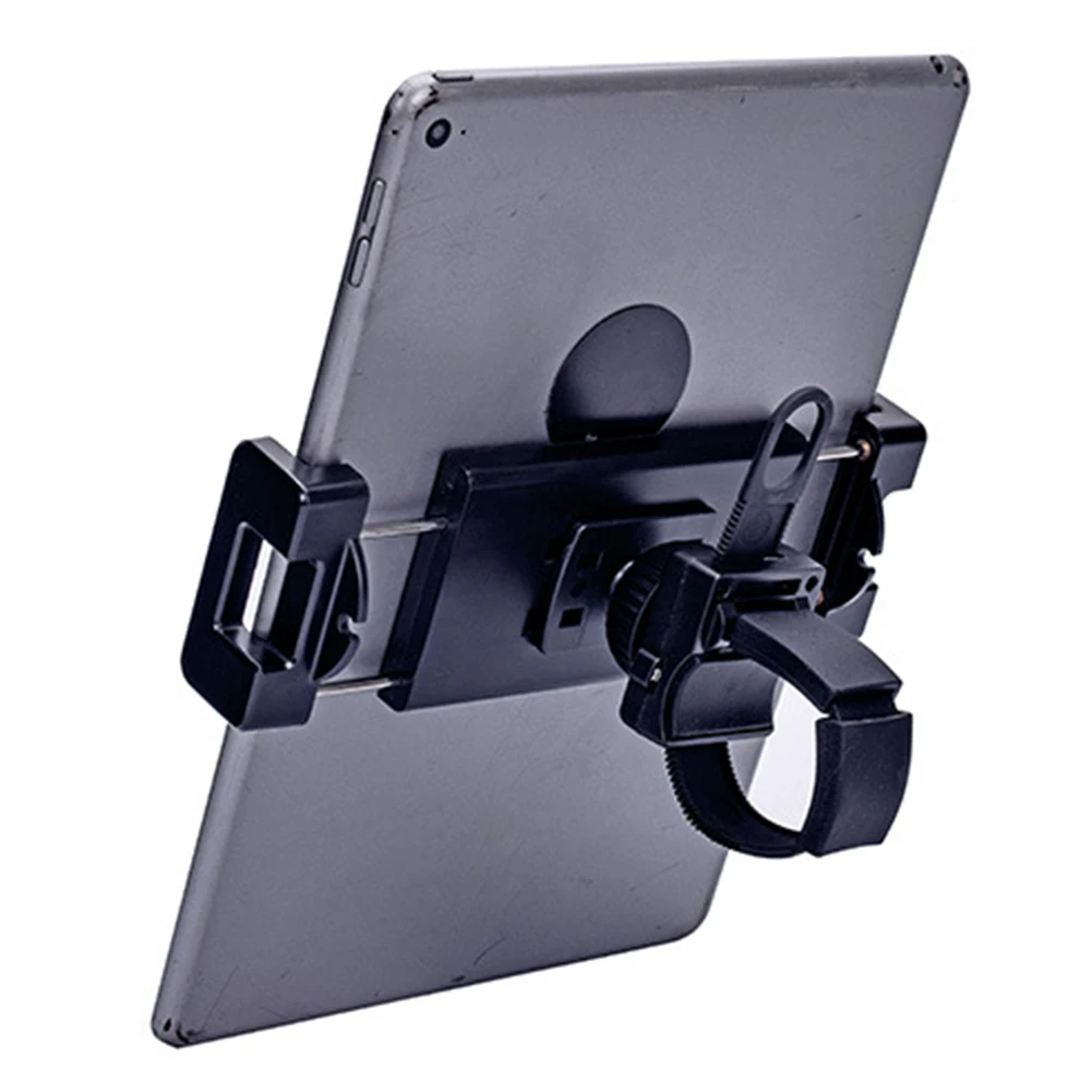 Handlebar Tablet Clamp Mount For 4.7 To 9.4 Inch Motorcycle Bicycle Scooter Clip Phone Holder Exercise Bike Cycling Fitness Part