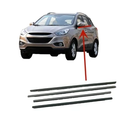 Weatherstrip selo para janelas e vidro, Weatherstrip fora, preto ou cromado, Hyundai IX35 82210-2S000 2010-2015, 4 PCs