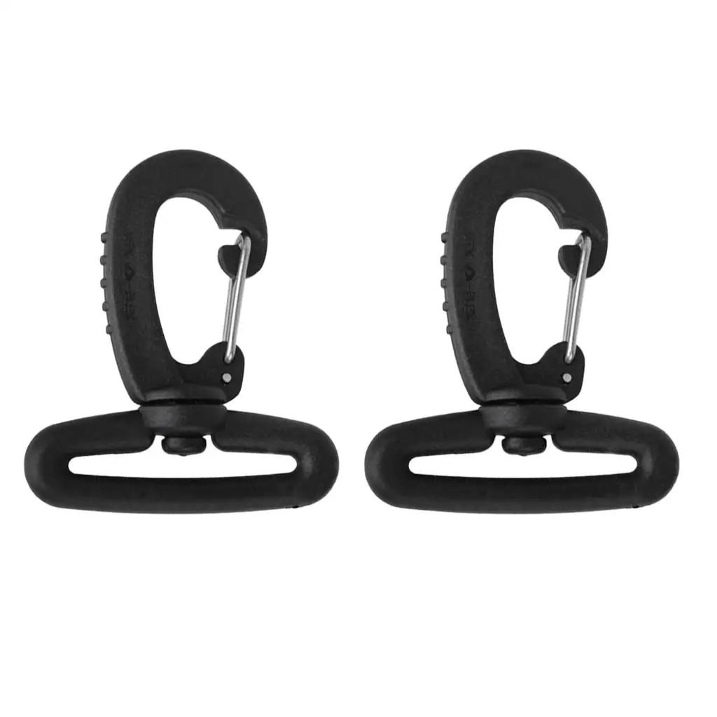 2 Pieces Plastic Rotary 38mm Straps Backpack Bag Hook Fastener Clip