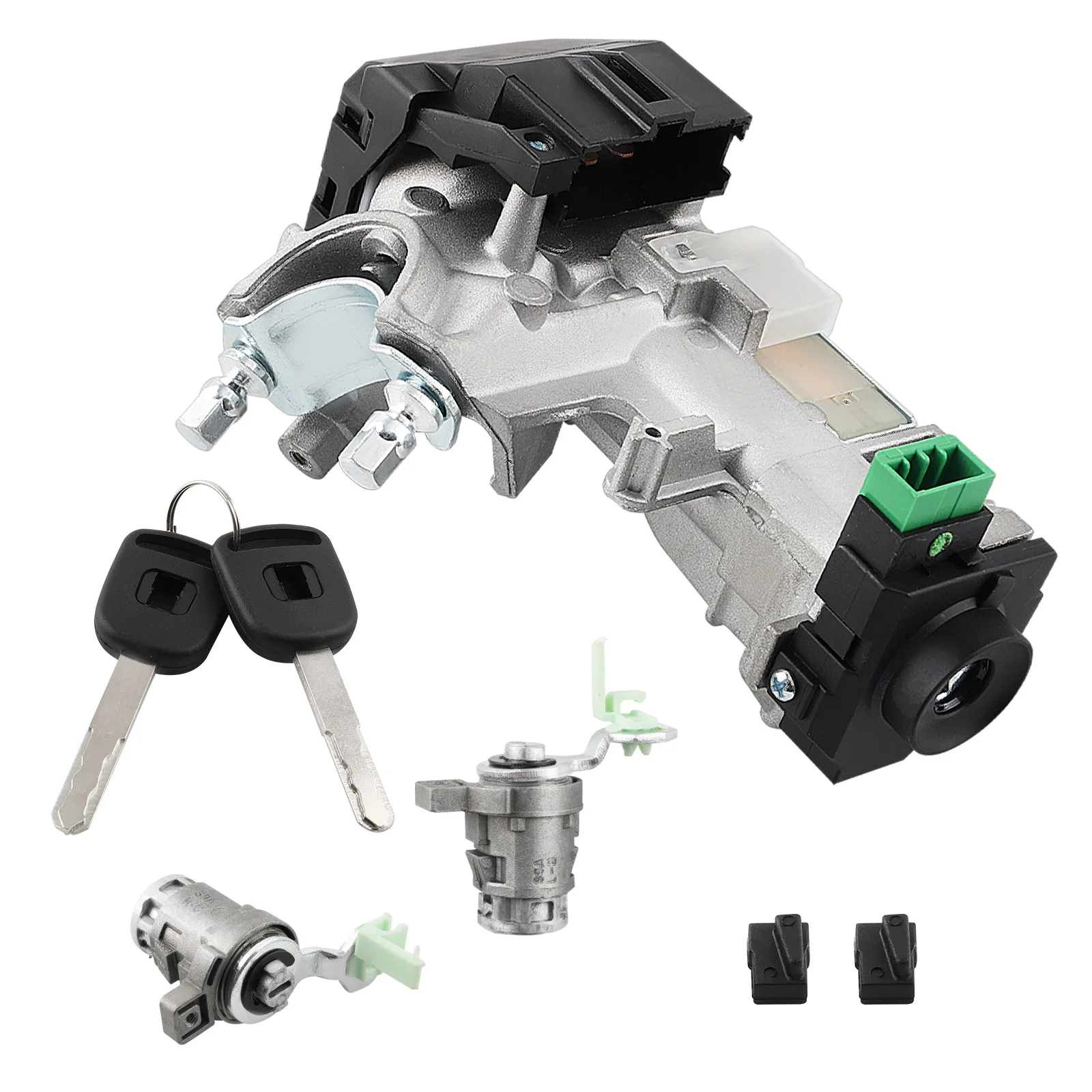 สวิตช์จุดระเบิดกระบอกประตูล็อค + 2 ปุ่มสําหรับ Honda CRV 2003-2006 72185-S9A-013 72185S9A013