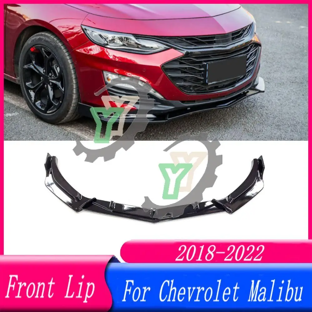 

Car Front Bumper Lip Spoiler Splitter Diffuser Detachable Body Kit Cover Guard For Chevrolet Malibu 2018 2019 2020 2021 2022