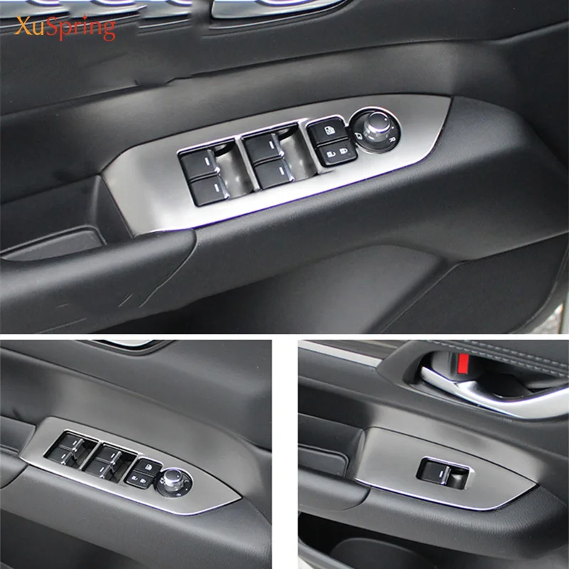 For Mazda CX-5 CX5 2017-2021 2022 2023 2024 KF LHD Car Window Switch Adjustment Knob Panel Cover Trim Stickers Strips Garnish