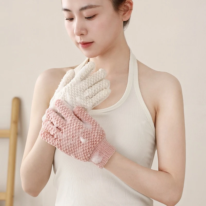 

Массажные перчатки для отшелушивания и мытья спины с пятью пальцами, безболезненные, для грязевых ванн