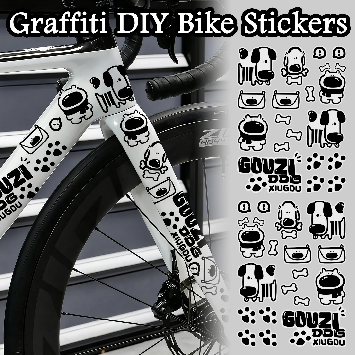 UV Transparent Stickers Bicycle Frame Top Tube Graffiti DIY Waterproof Cycling Road MTB Bikes Body Helmet Decals Accessories Kit