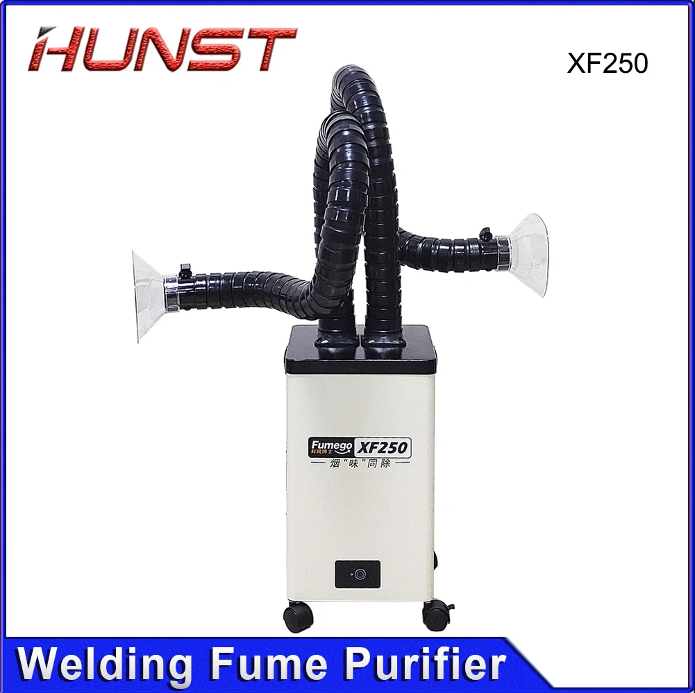 HUNST Smoke Exhaust XF250 Pure Air Purifier 3 Stage Filter Harmful Smoke Absorber for Welding Repair