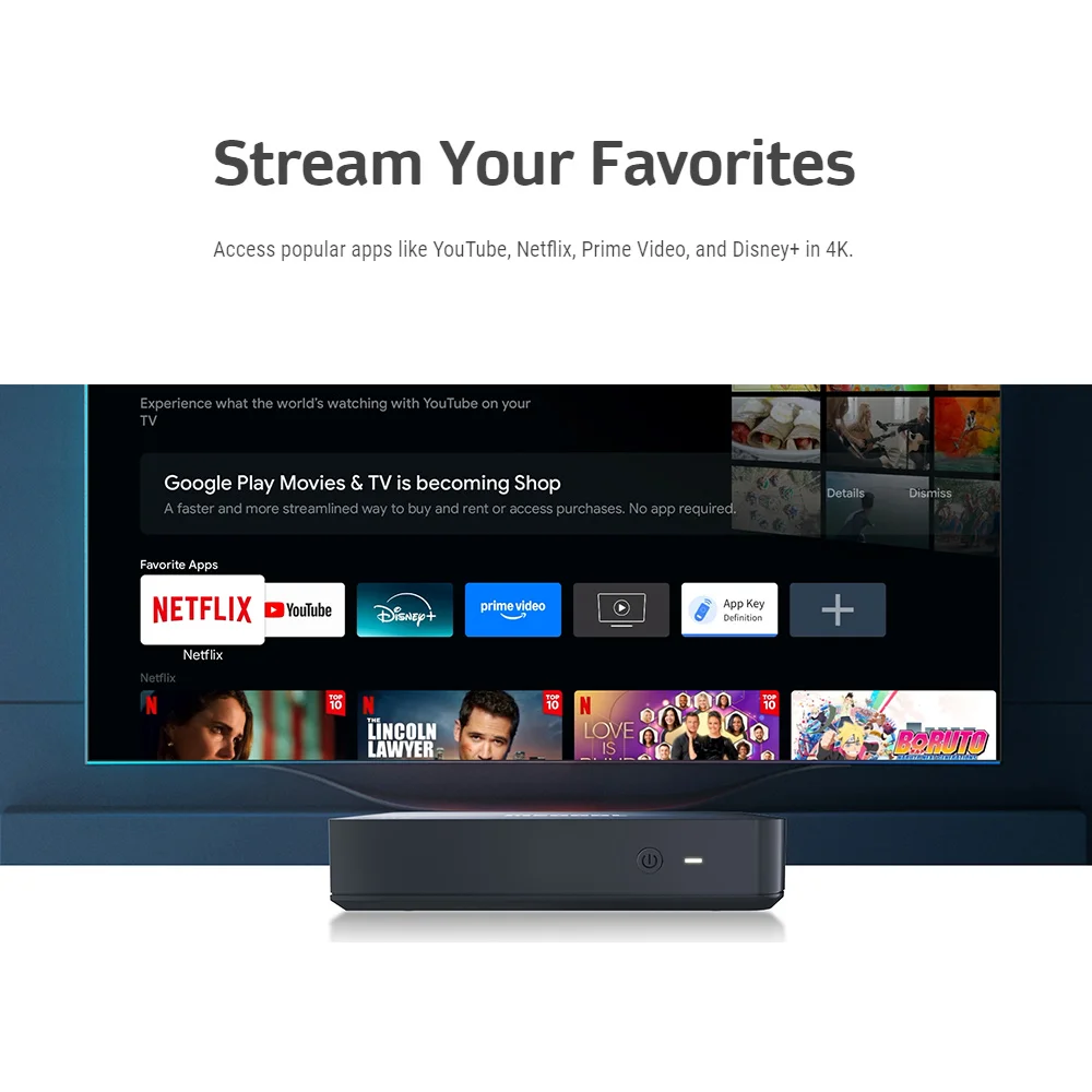 Mecool KT2 DVB-T2 Google Netflix معتمد Amlogic S905Y4-B Android 11 TV Box 2GB 32GB DVB-T2/T BT5.0 2T2R Wifi HDR Set Top Box