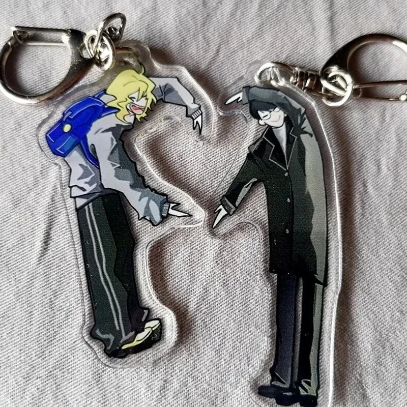 Anime Doukyuusei Kusakabe Hikaru Sajou Rihito Cosplay Keychain Acrylic Pendant Keyring 2Pcs/Set Couple Key Chain Accessories
