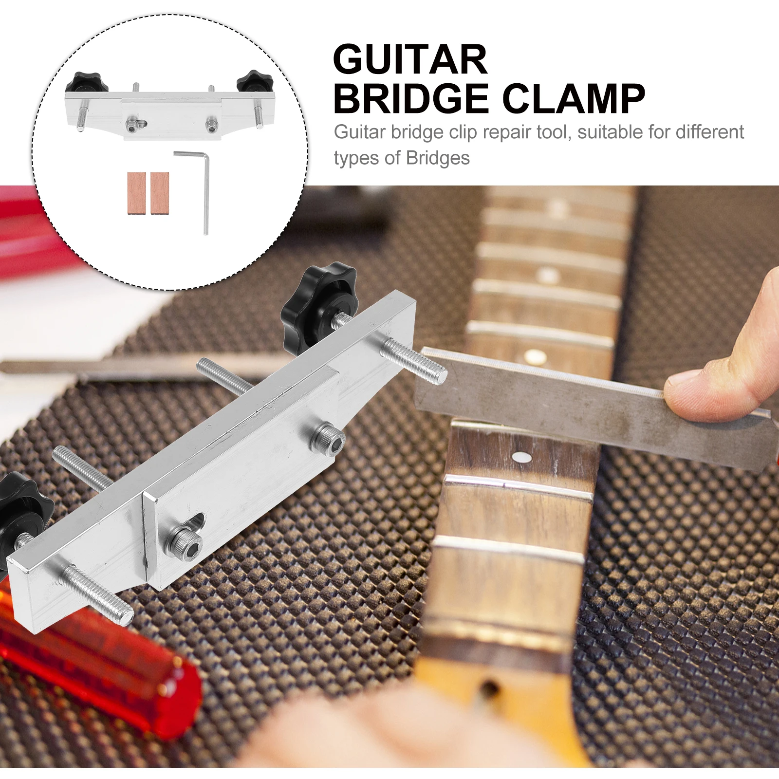 

Piano Code Fixture Guitar Repair Tool Bridge Clamp Bonding Product Musical Instrument Acoustic Stainless Steel Electric