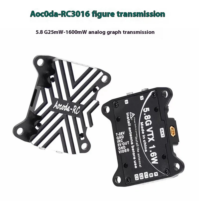 Aocoda Rc 1.6w 이미지 변속기 5.8g 크로싱 항공기 Fpv 시뮬레이션 이미지 변속기 3016 Vtx 항공기 모델 설치