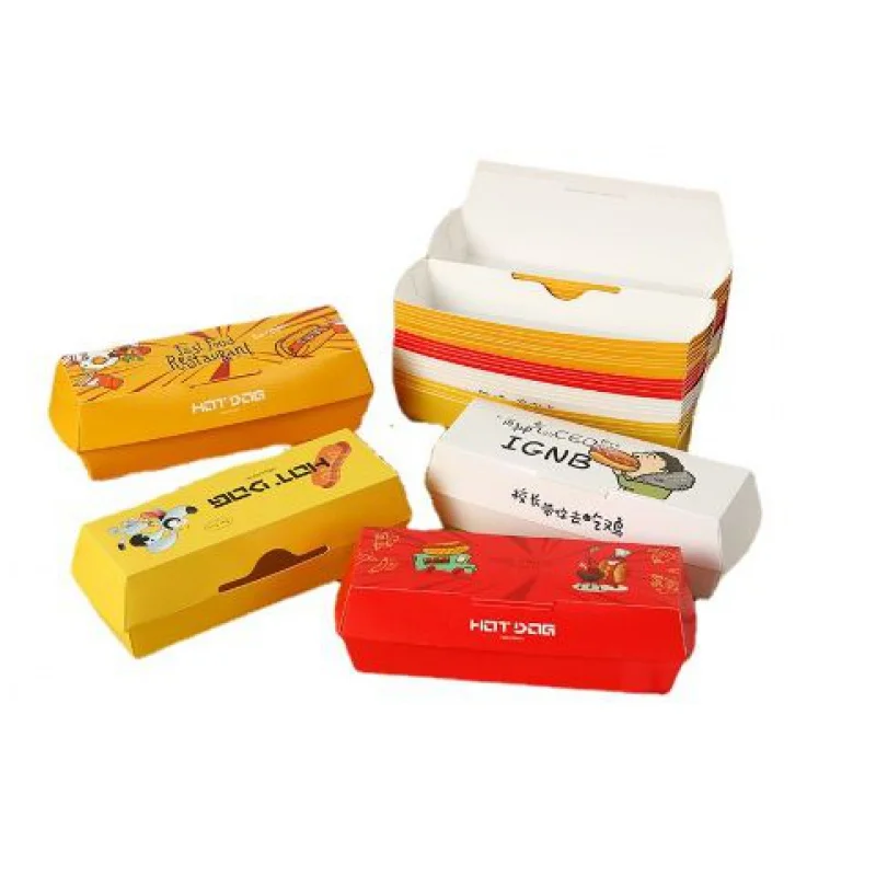 Customized productcustom customized disposable sausage hot dog bags wrappers holder packaging container box