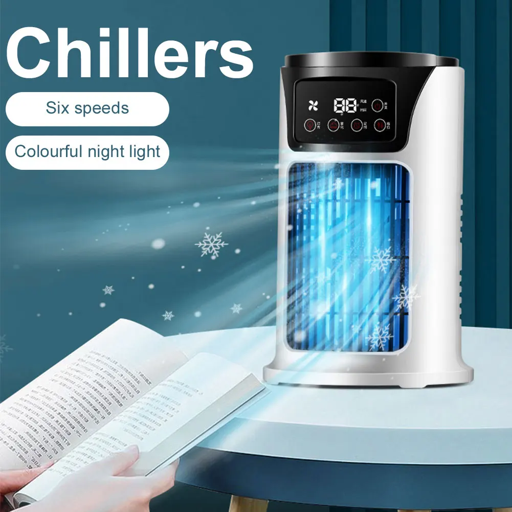 

Portable Air Conditioner 6 Speeds Adjustment Electric Fan 300ml Water Tank Cooling Fan with Humidifier Air Cooler for Home Offic