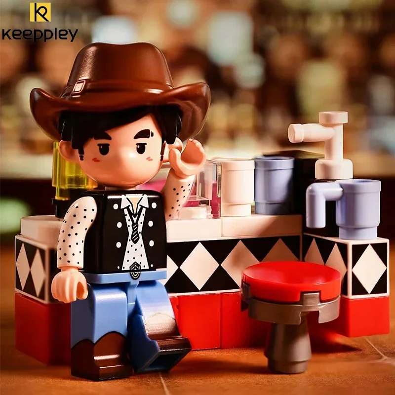 Keeppley-bloques de construcción de Jay Chou para niños, modelo de unidad de cinta magnética de Anime oficial, decoración, juguetes educativos, regalo para niños, nuevo