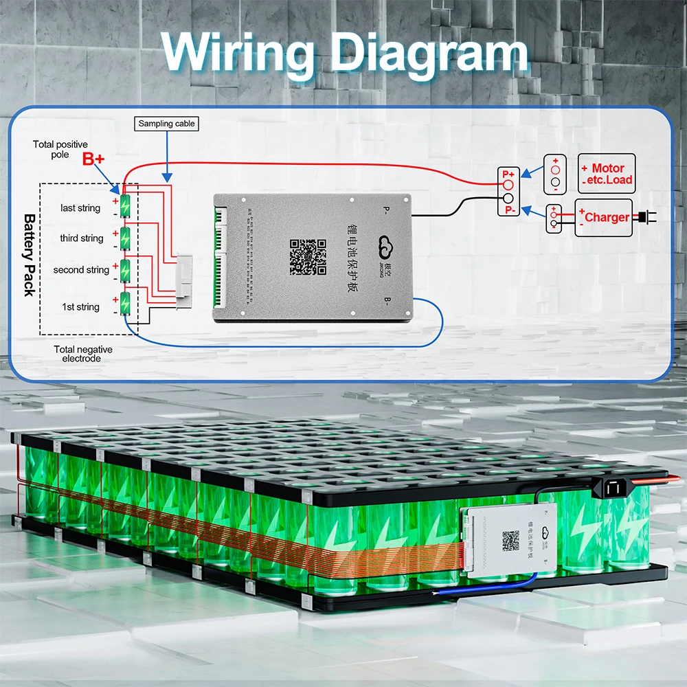 JIKONG-BMS BD4A8S4P con BT, RS485, 1A, Balance activo, 4S ~ 24S, 40A ~ 200A, LifePo4, BMS, Li-ion, LTO 18650, batería inteligente, BMS, JKBMS