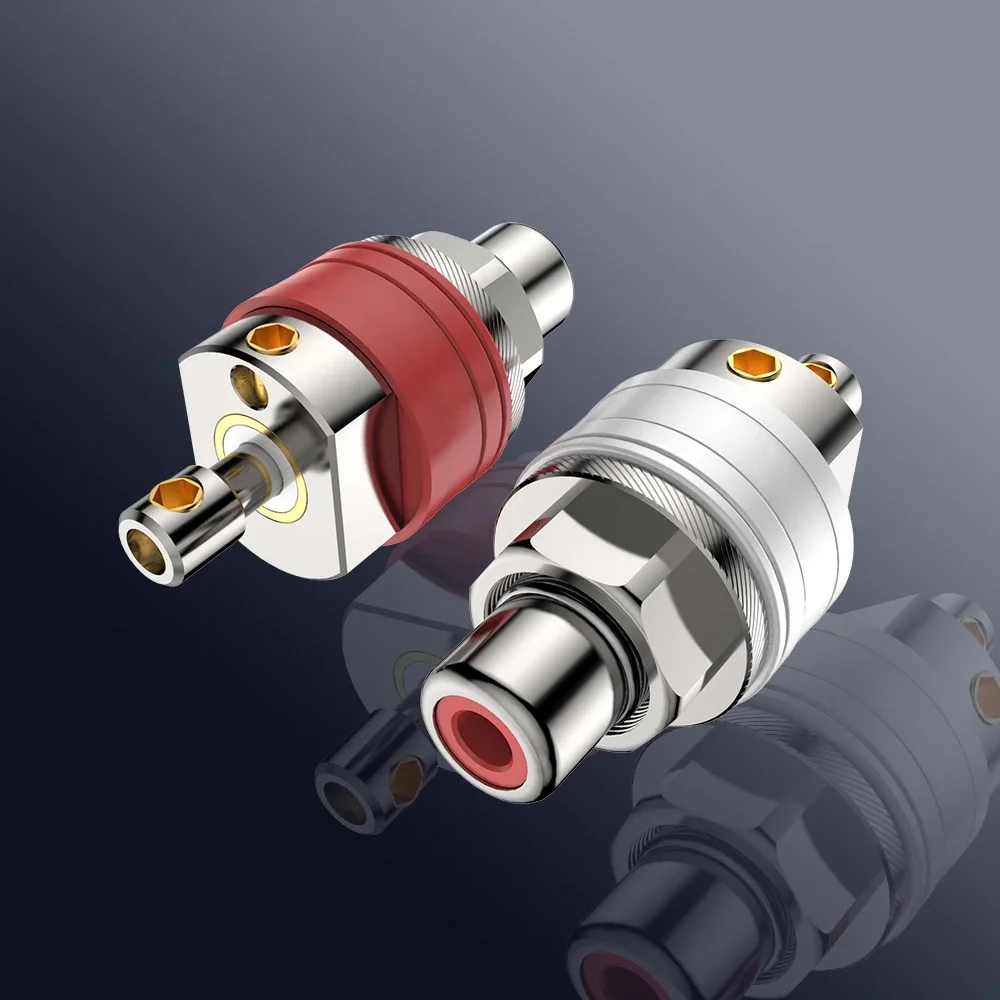 

Viborg High Quality RC102/RC102G/RC102R RCA Female Socket HiFi Pure Copper Silver/Rhodium/Gold Plated Screw Locking Connector